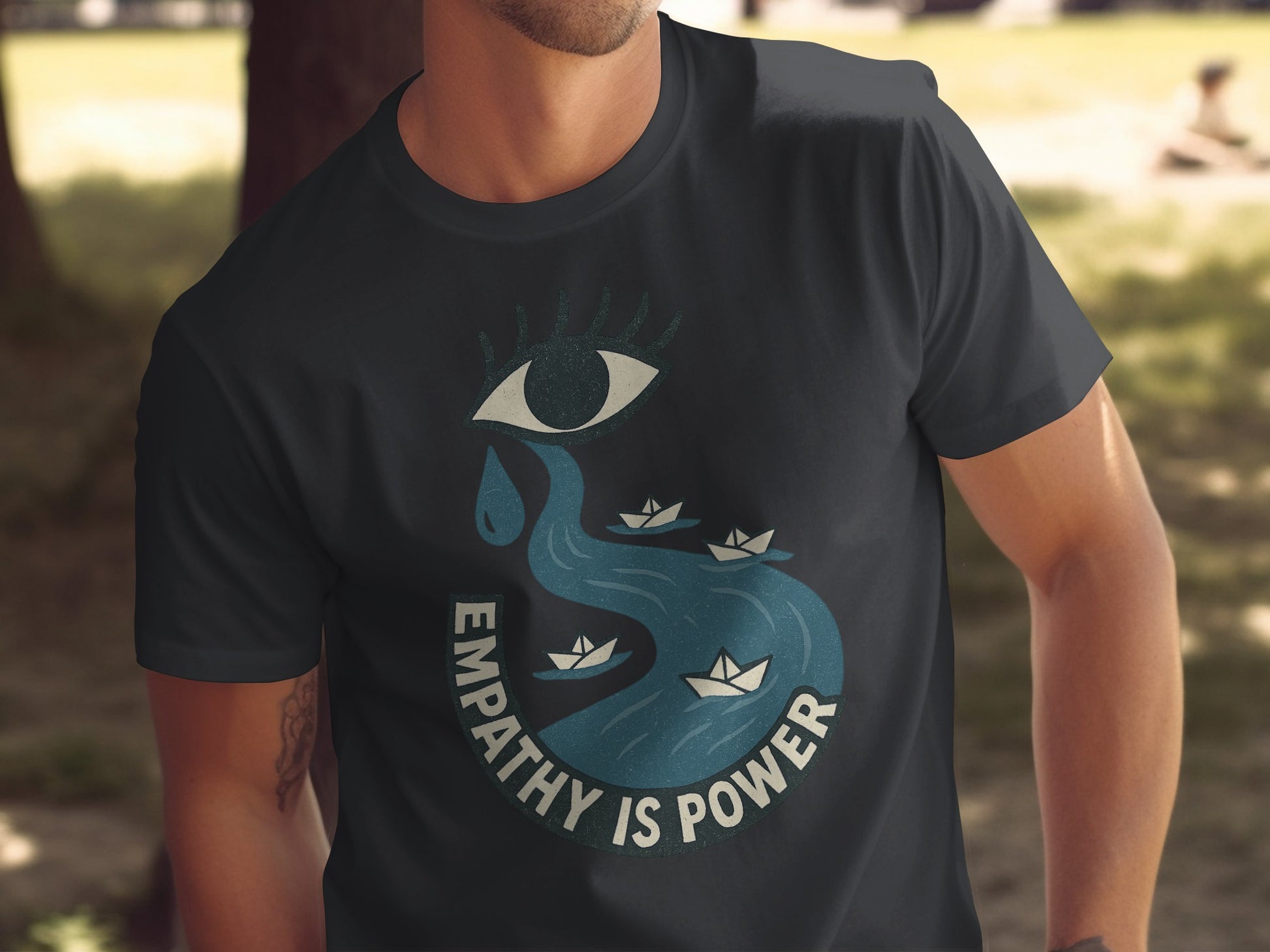 Empathy is Power Eye and Boats Graphic T-Shirt product