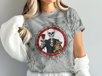 Toxico With a Soft Side Skeleton and Teddy Shirt
