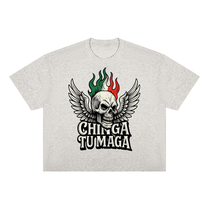 Chinga Tu Maga Unisex Boxy Drop Shoulder T-Shirt
