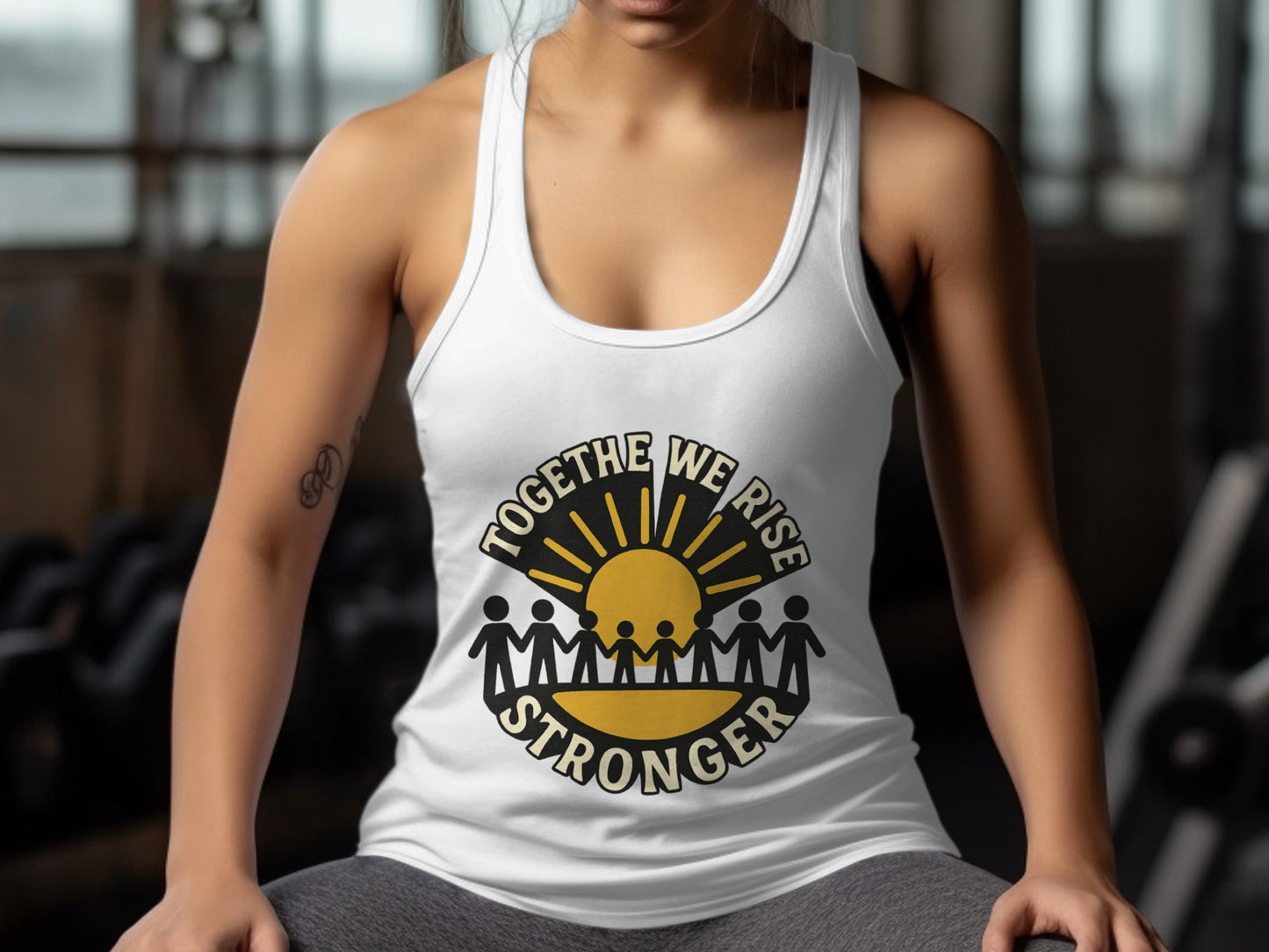 Together We Rise Stronger Motivational Tank Top