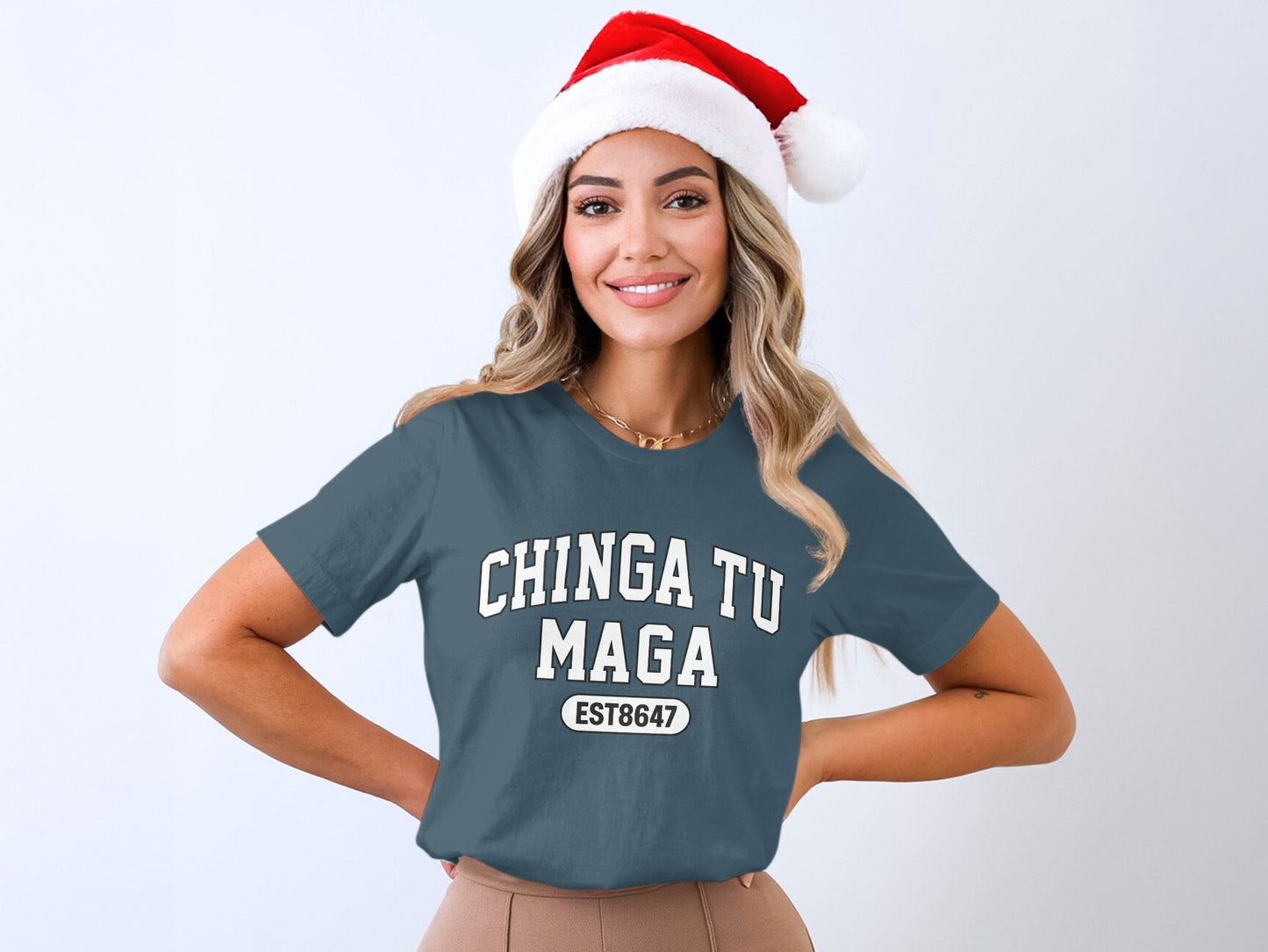 Chinga Tu Maga EST8647 Holiday Festive T-Shirt