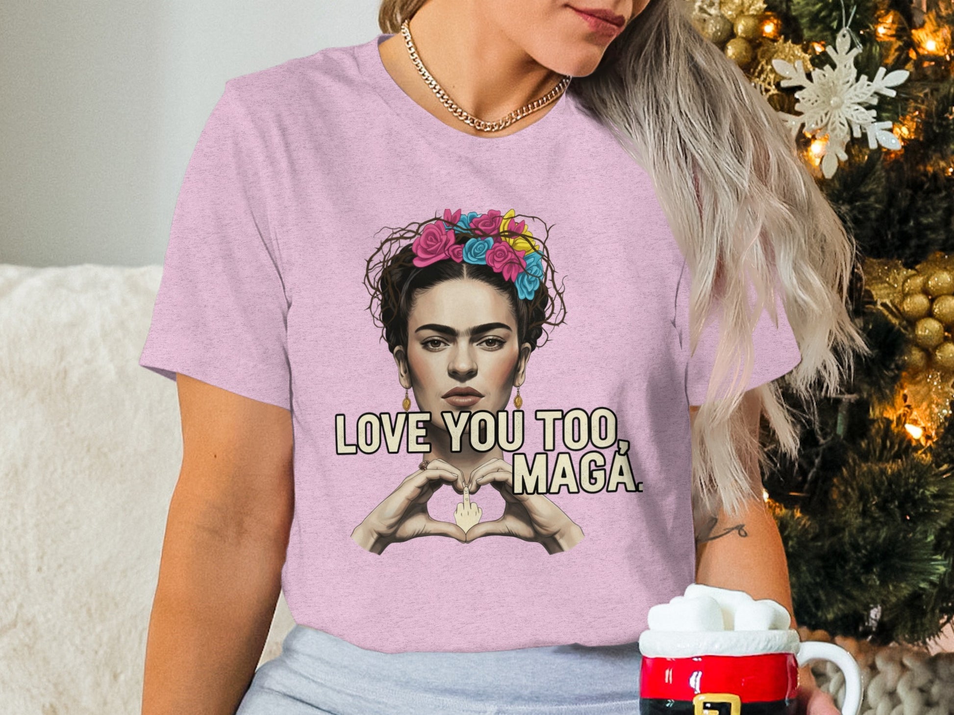 Love You Too Maga Graphic Tee Shirt