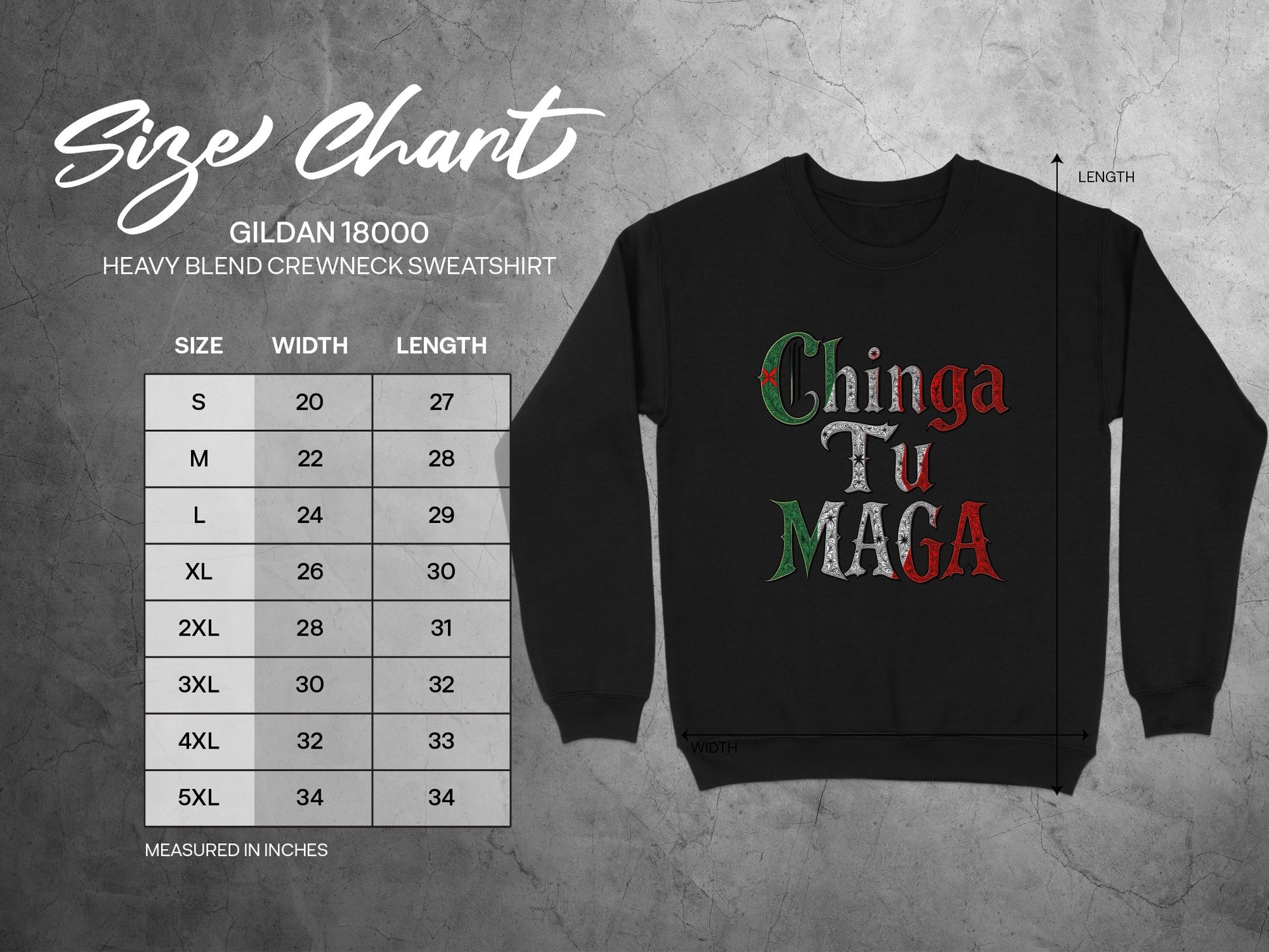 Chinga Tu MAGA Heavy Blend Crewneck Sweatshirt product