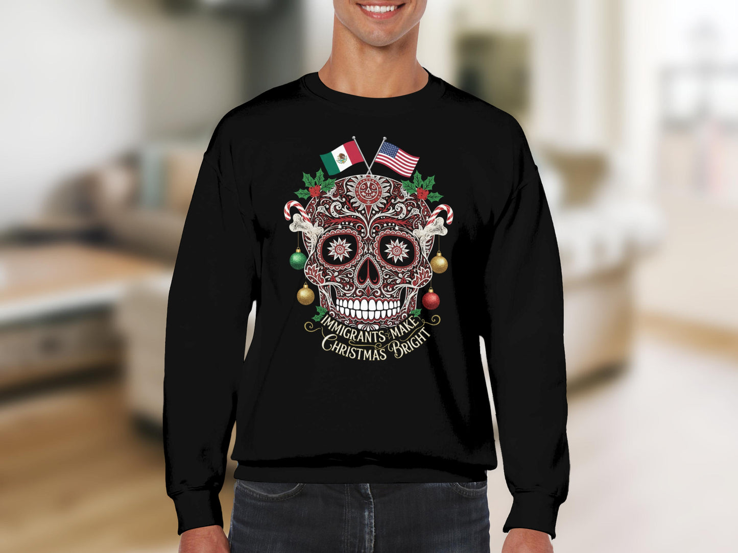 Immigrants Make Christmas Bright Long Sleeve Shirt
