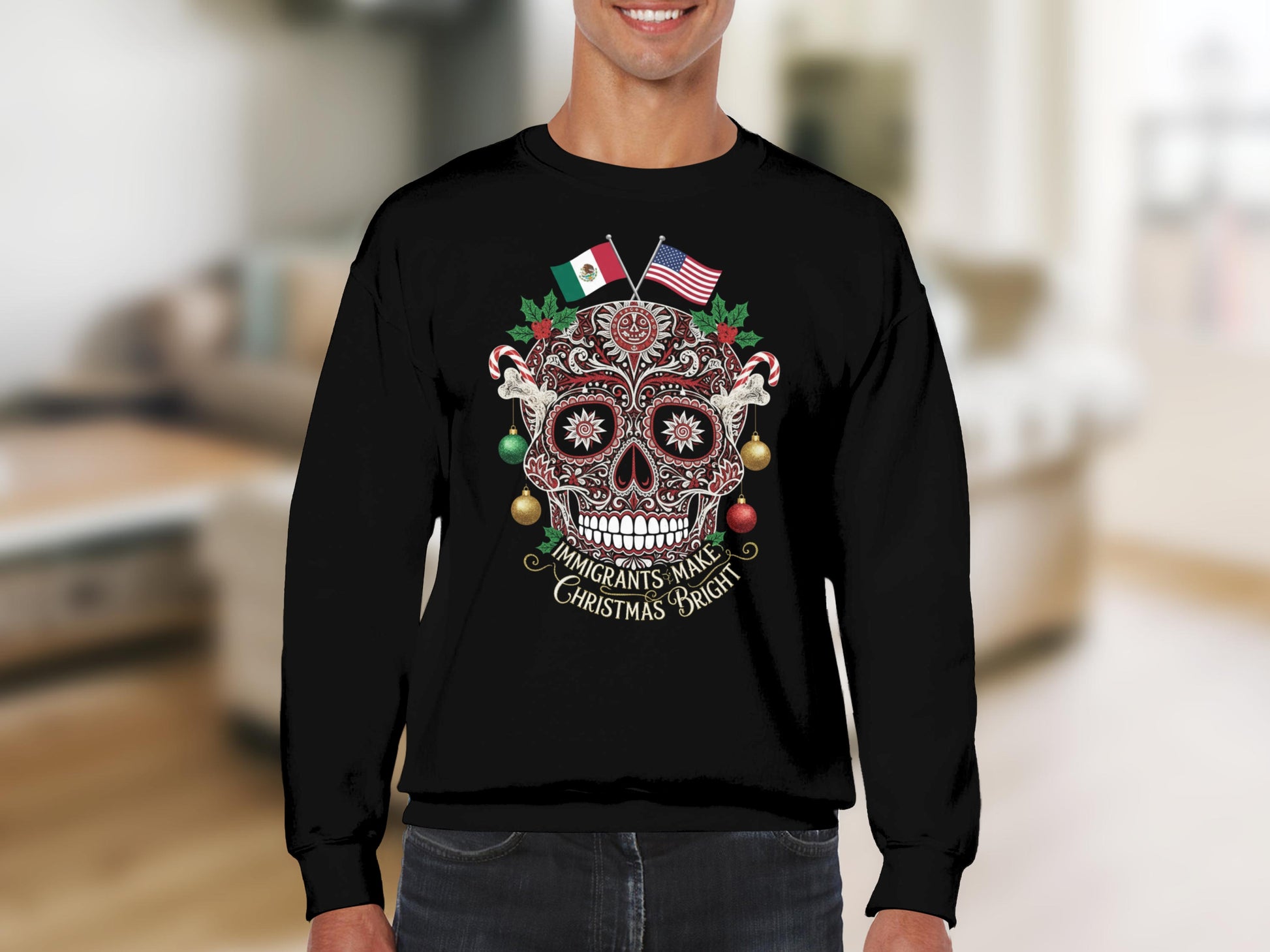 Immigrants Make Christmas Bright Long Sleeve Shirt