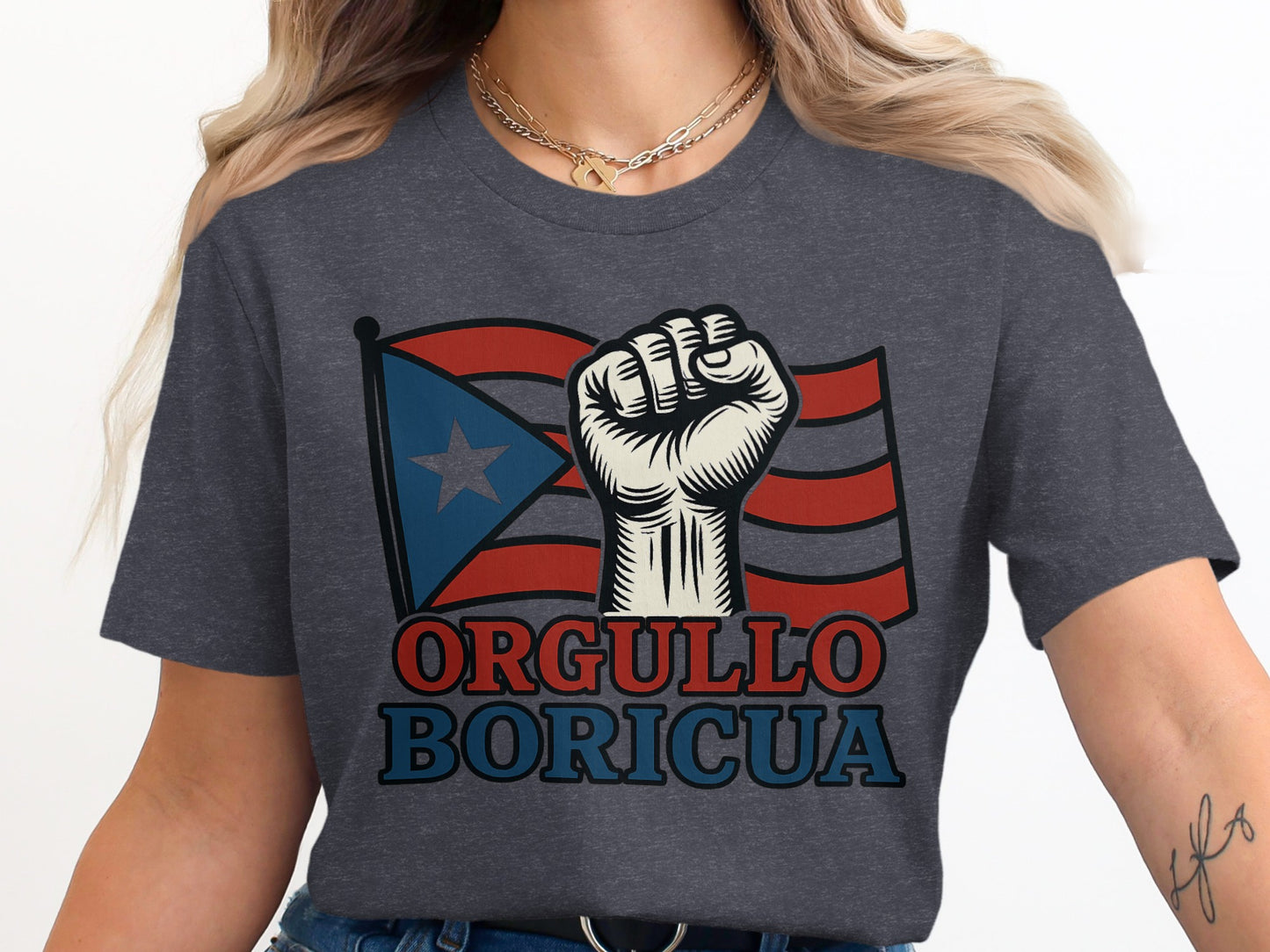 Orgullo Boricua Graphic Tee Shirt Design product