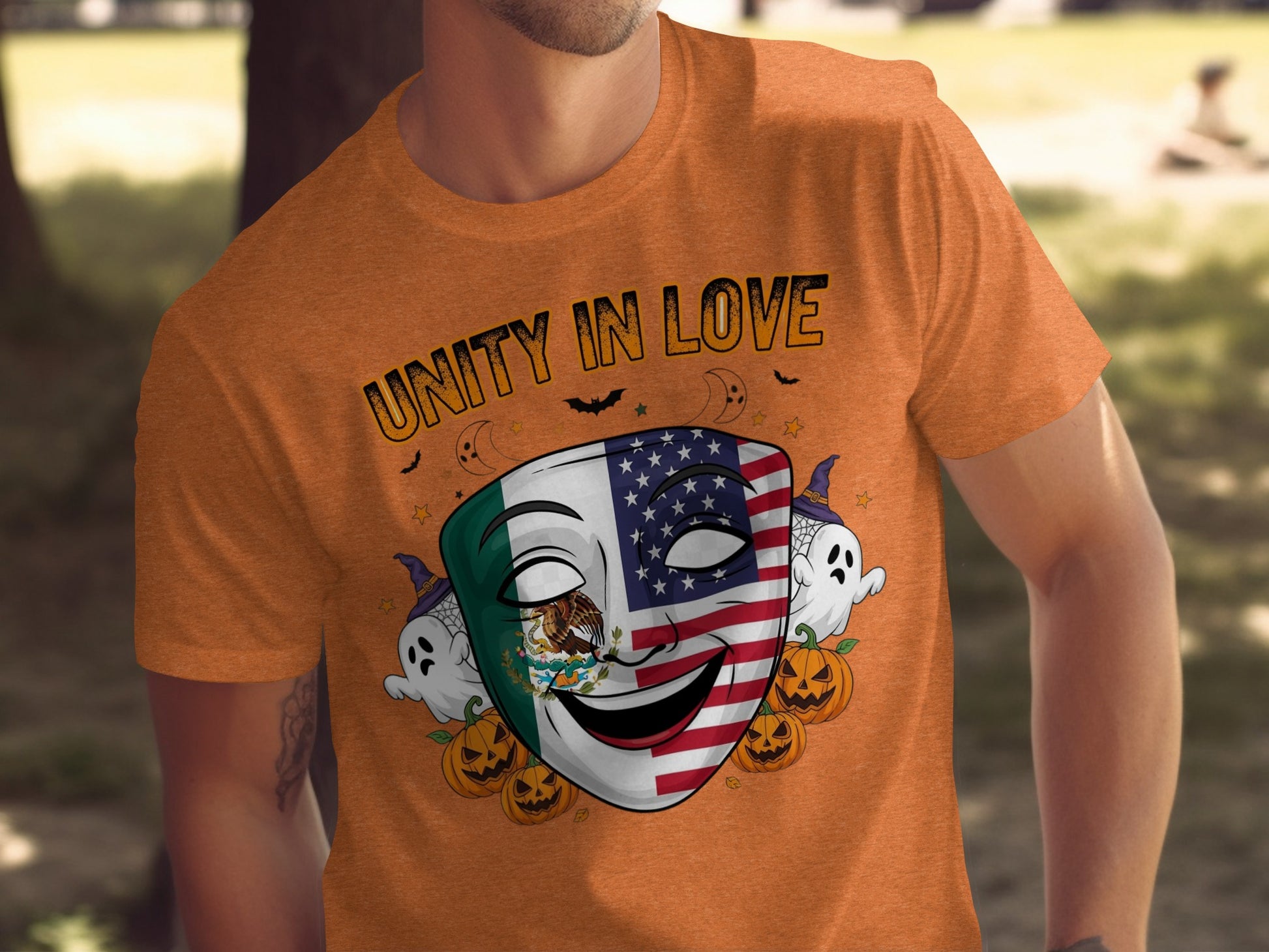 Unity in Love Mask with Halloween Theme T-Shirt product