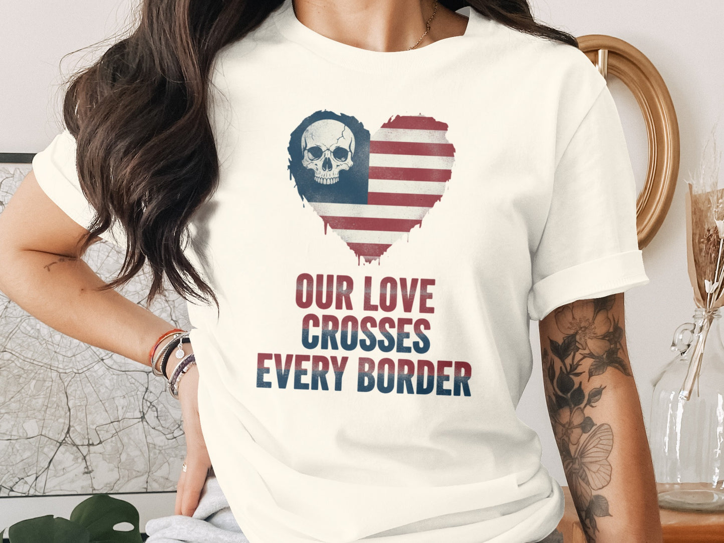 Our Love Crosses Every Border Graphic T-shirt