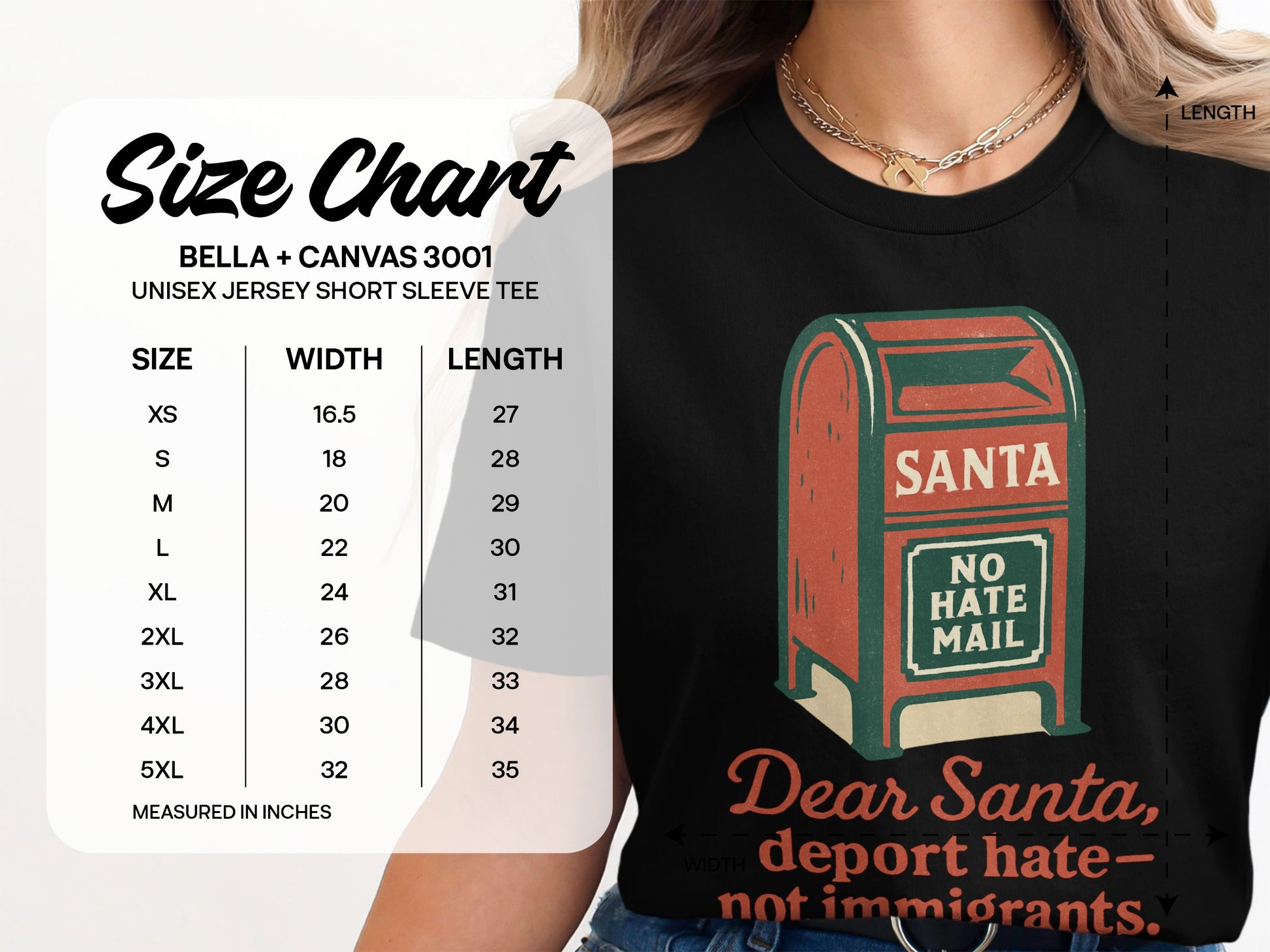 Dear Santa Deport Hate Mail Unisex Tee