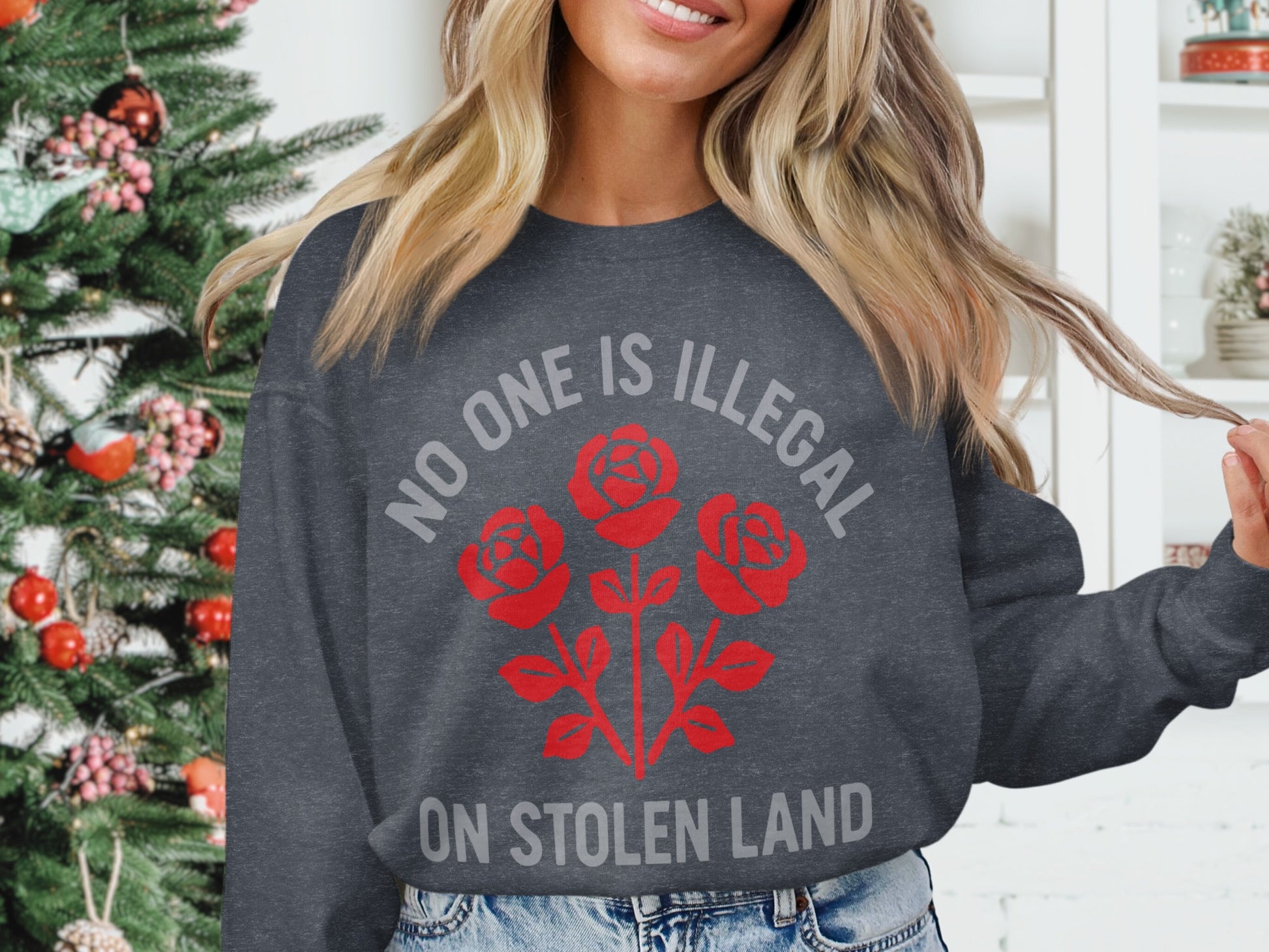 No One Is Illegal On Stolen Land Sweatshirt product