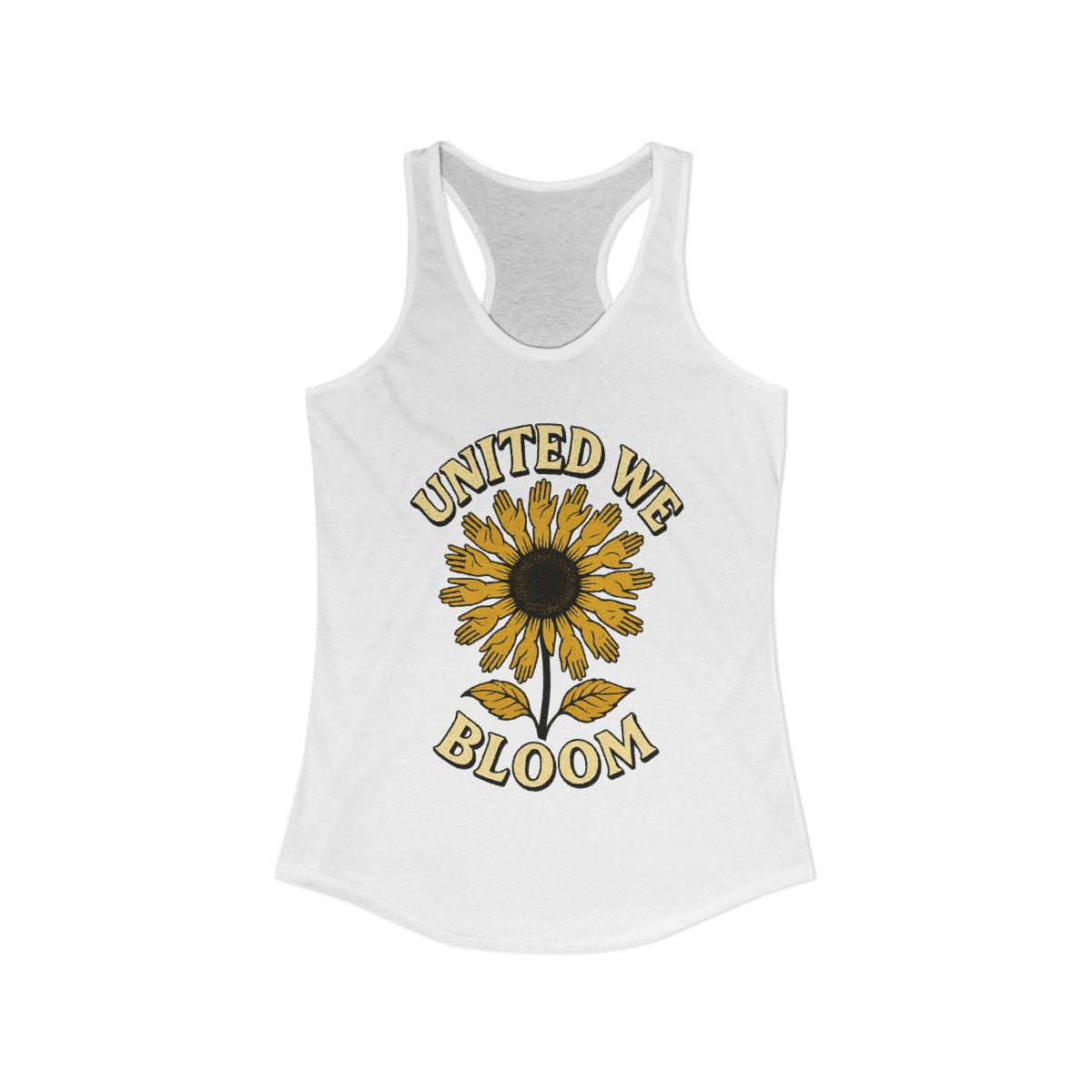 United We Bloom Sunflower Graphic Tank Top