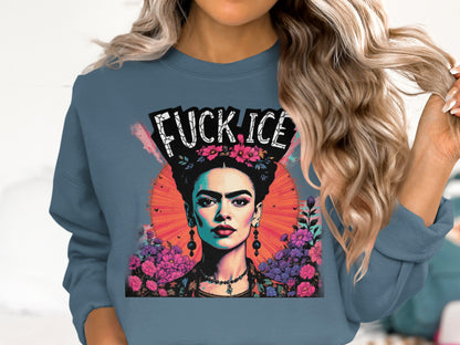 Vibrant Artistic Print Sweatshirt Featuring Iconic Imagery