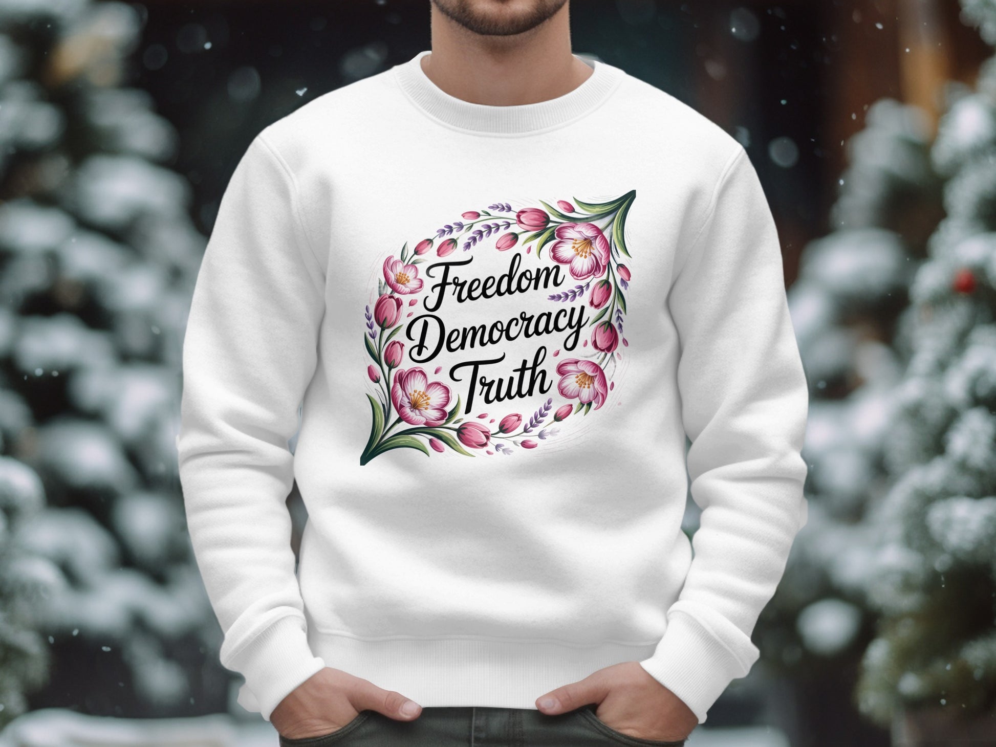 Freedom Democracy Truth Graphic Sweatshirt product type
