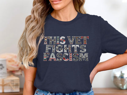 This Vet Fights Fascism Bold Graphic T-Shirt product