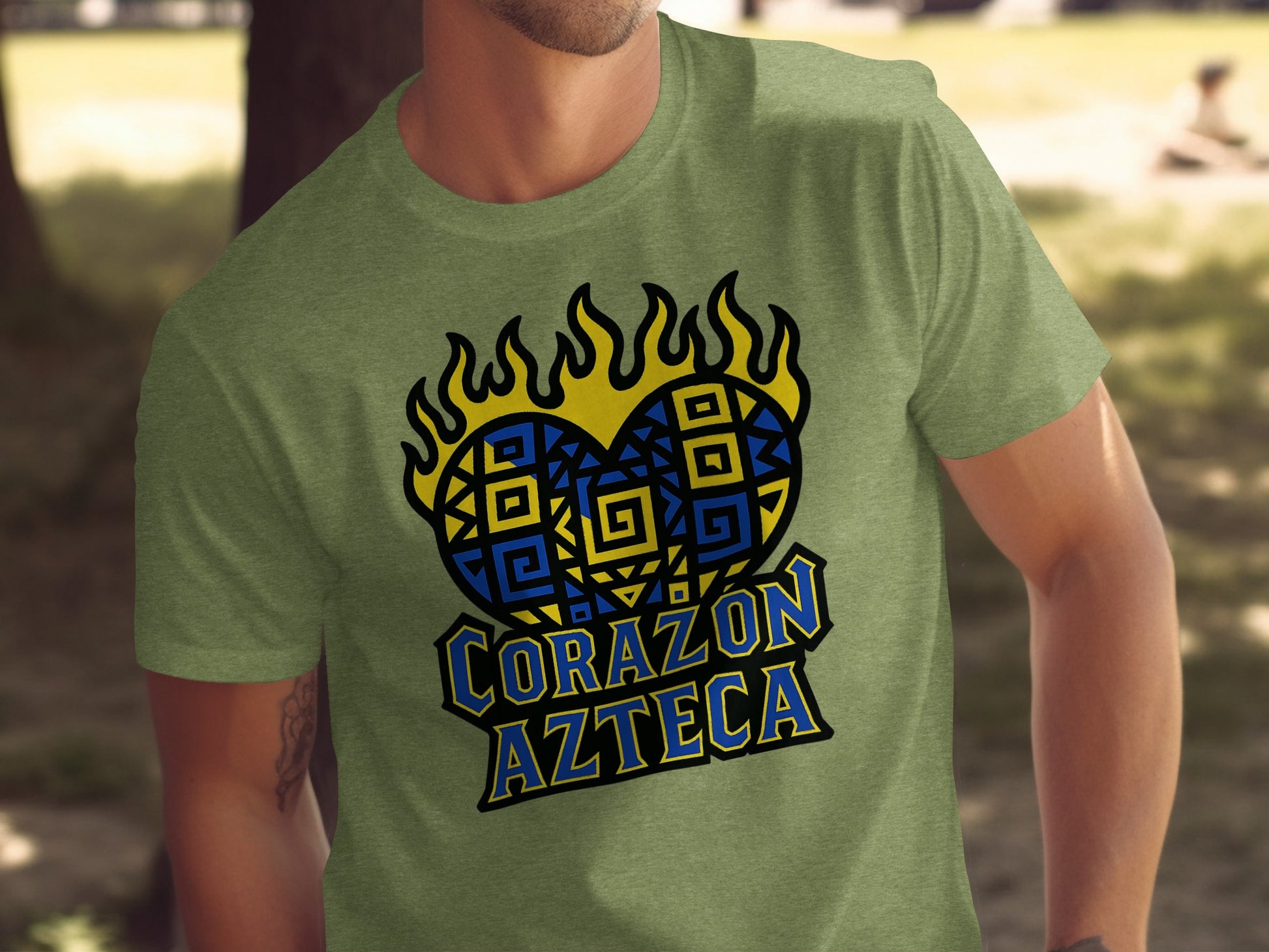 Corazon Azteca Graphic Tee Shirt with Unique Design product