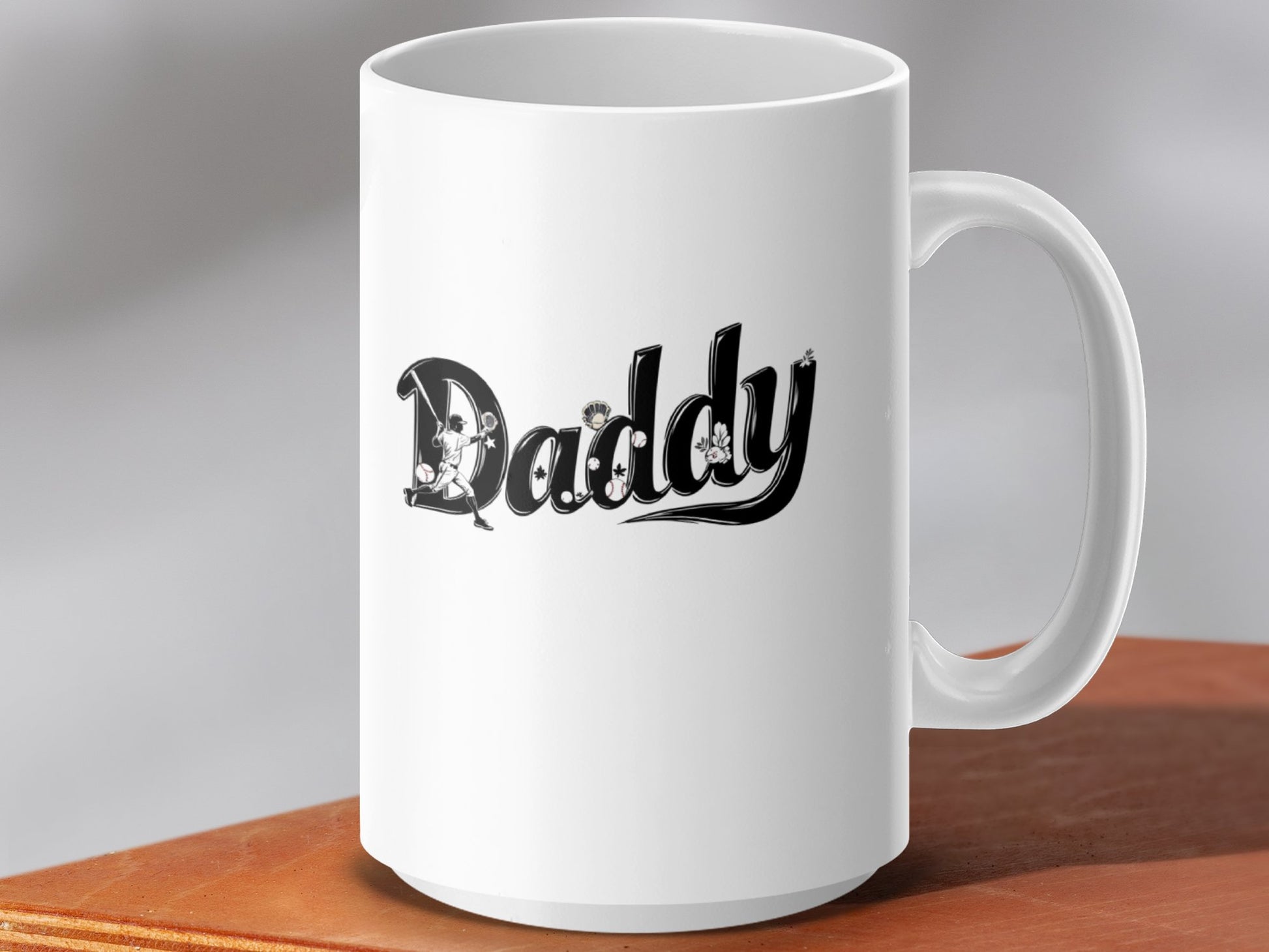 Daddy Text Print White Coffee Mug product