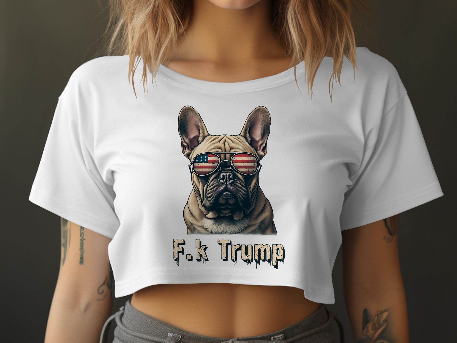 Patriotic Dog Graphic Trendy Statement Top product