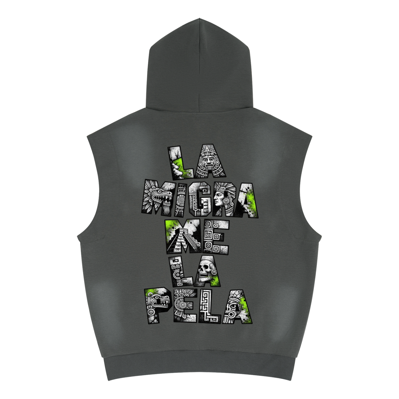 Unisex Vintage Wash Sun Fade Sleeveless Hoodie