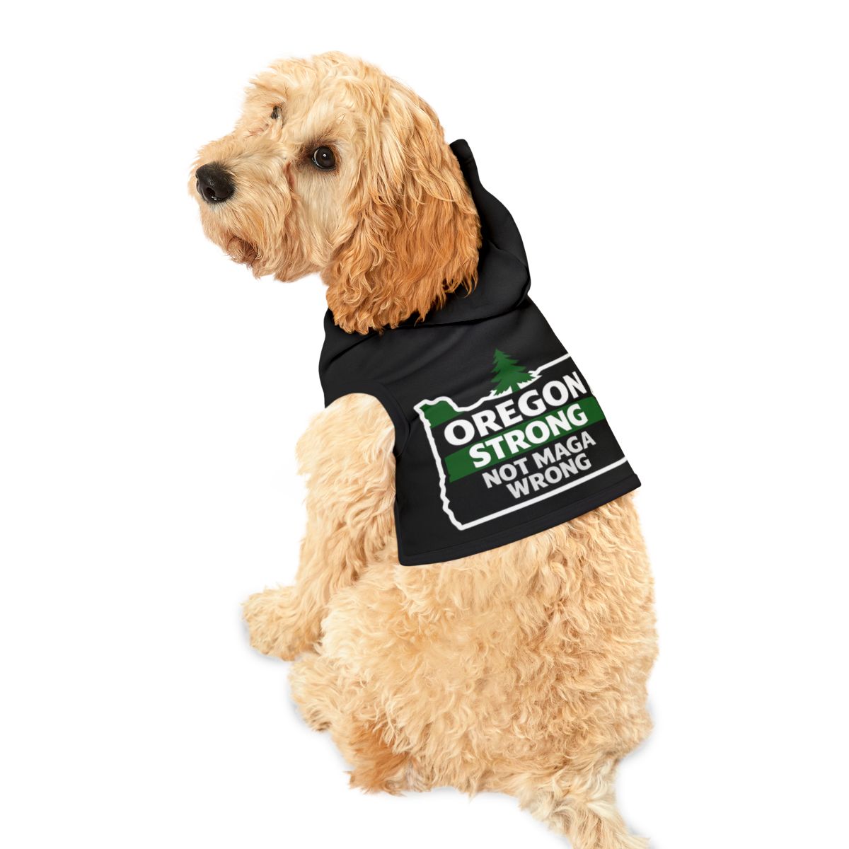 Oregon Strong Not Maga Wrong Dog Hoodie Product