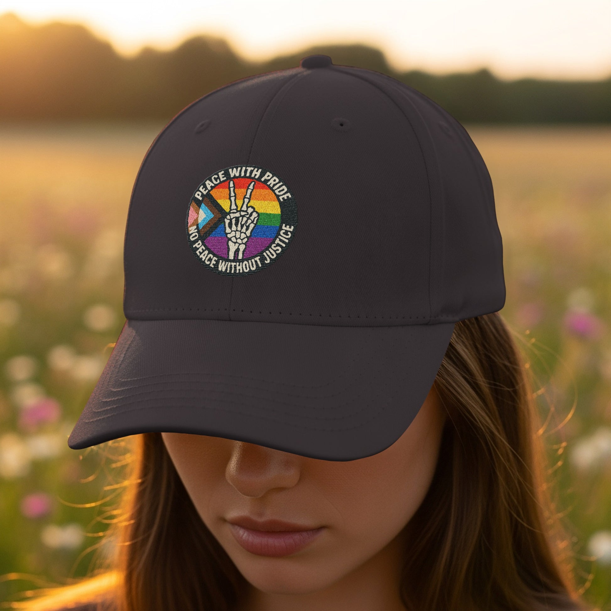Peace With Pride Embroidered Hat Fashionable product