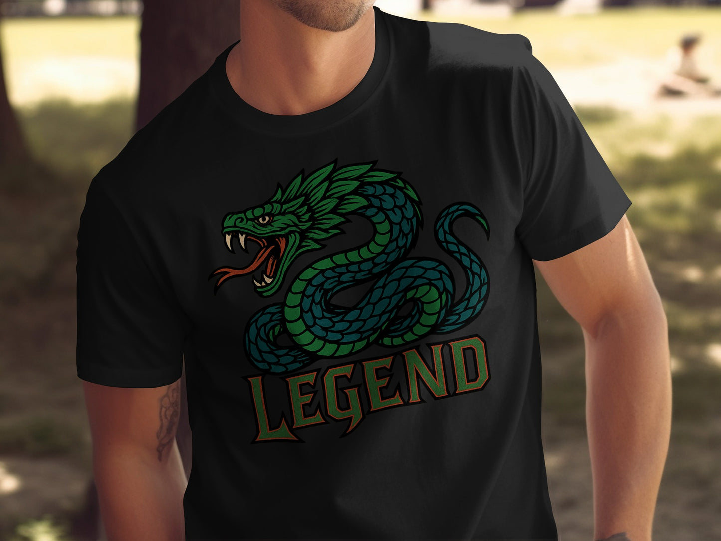 Legend Snake Graphic Black T-Shirt product type
