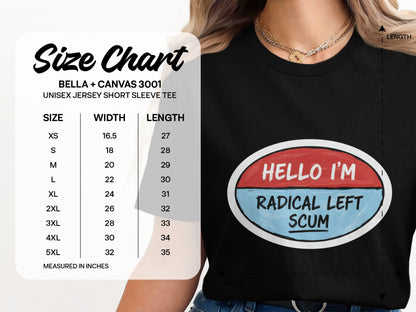 Hello I'm Radical Left Scum Unisex Jersey Tee
