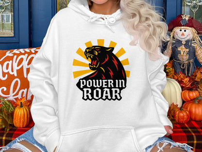Bold Power In Roar Graphic Print Casual Hoodie product