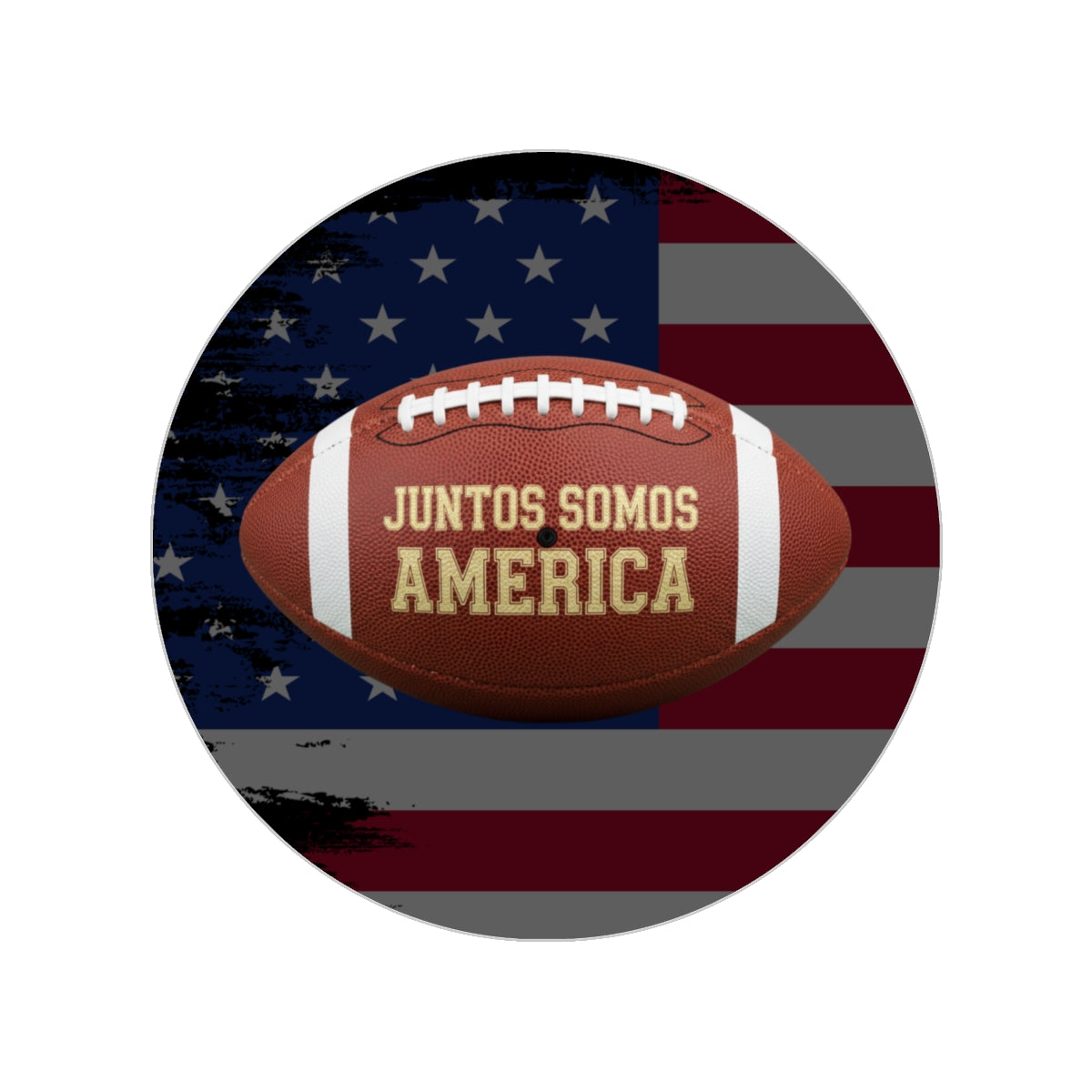 Juntos Somos America Football and Flag Design Product