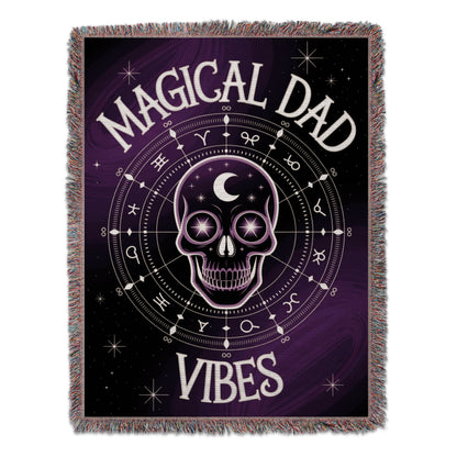 Magical Dad Vibes Skull Design Woven Throw product