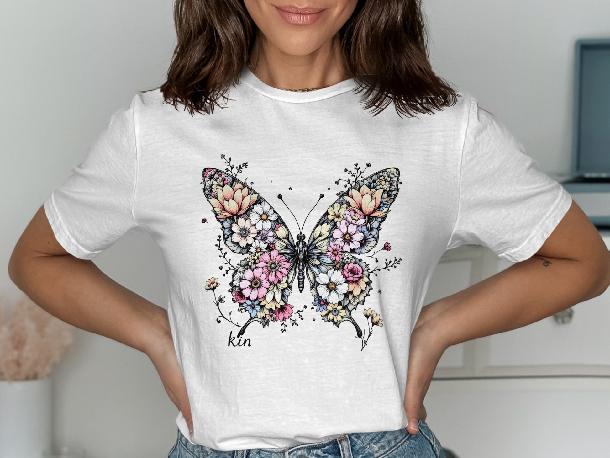 Floral Butterfly Graphic Printed Shirt Product