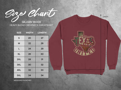 Texas United Graphic Sweatshirt Fashionable Product