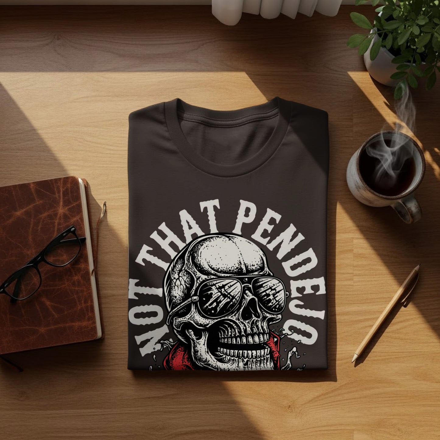 Not That Pendejo Skull Sunglasses Graphic T-Shirt product type
