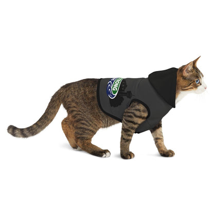 Stylish Black Hooded Cat Jacket for Cat Apparel