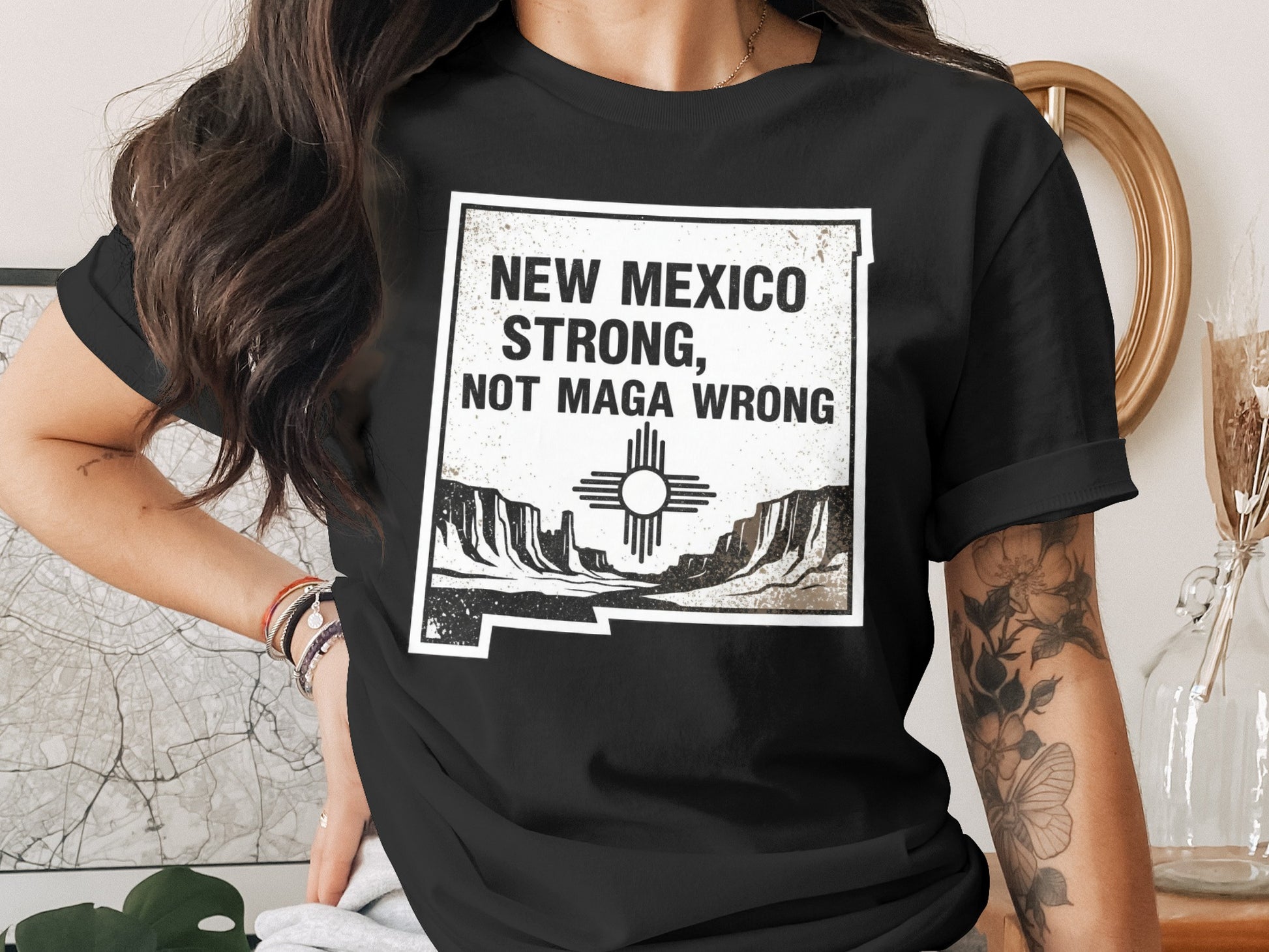 New Mexico Strong Not Maga Wrong Graphic Tee product