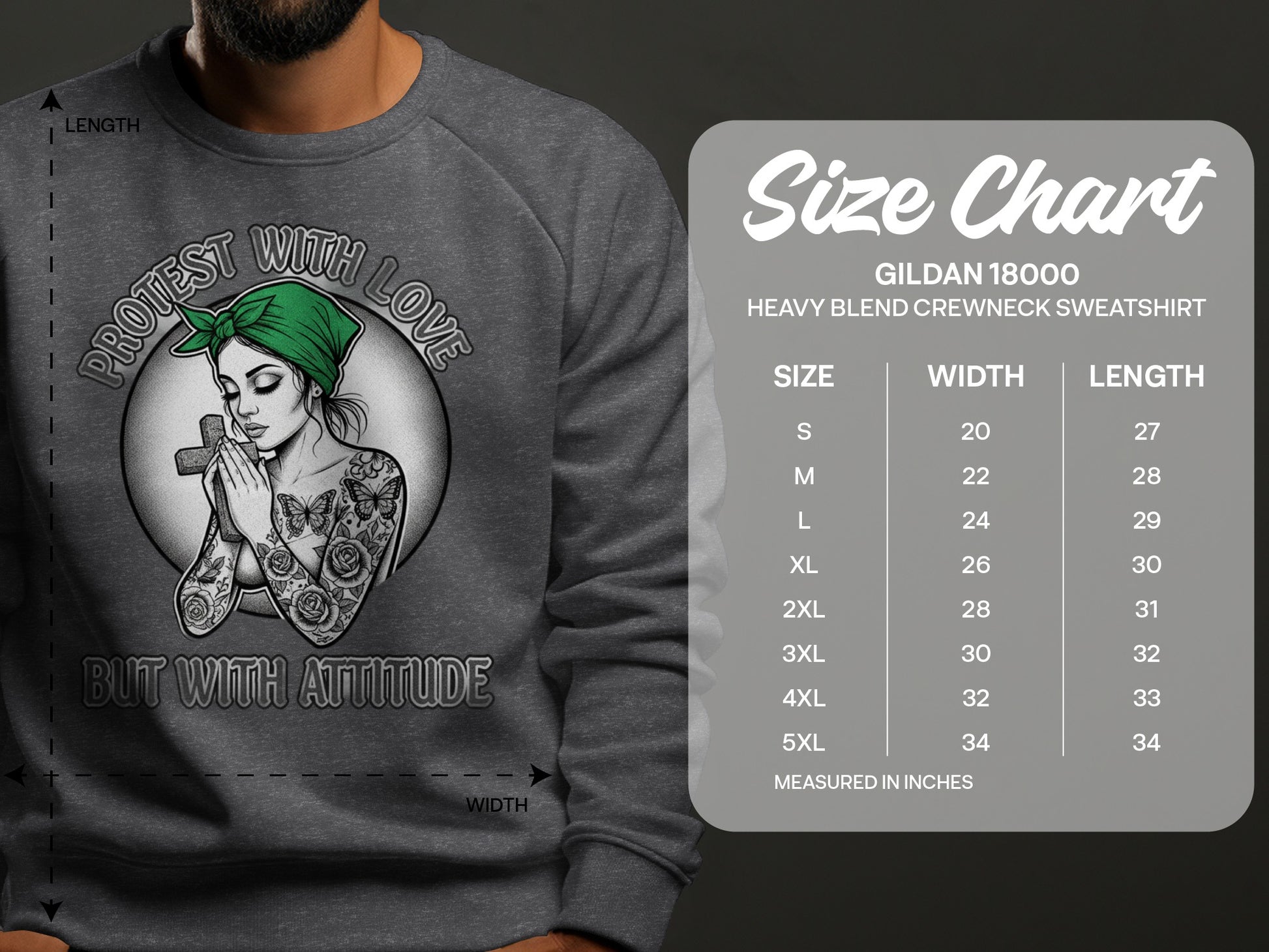 Protest with Love But with Attitude Sweatshirt