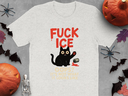 Black Cat Fuck ICE Halloween Theme T-Shirt product