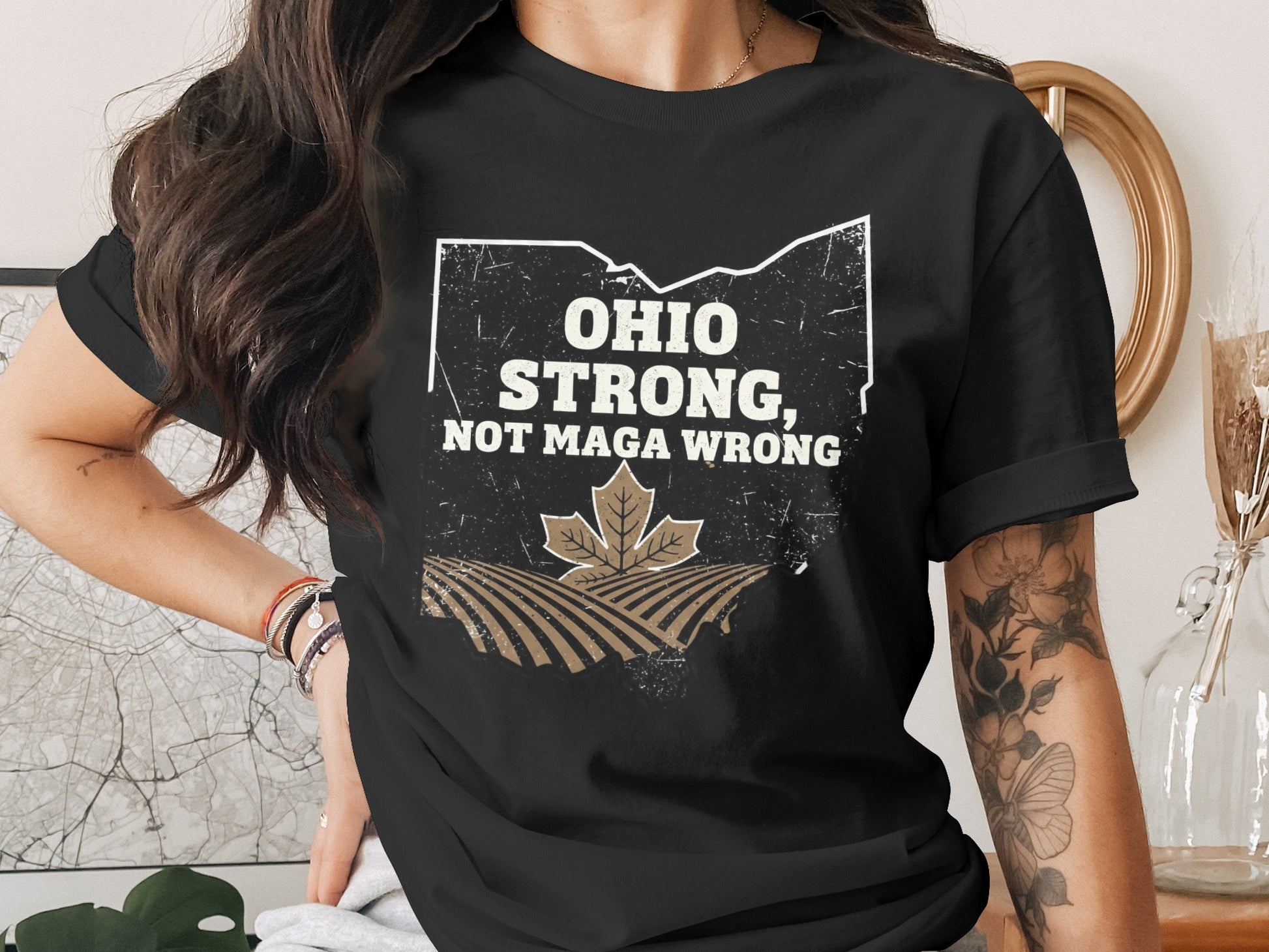 Ohio Strong Not Maga Wrong Graphic T-Shirt product