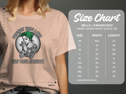 Pray with Love Attitude Unique Graphic Tee