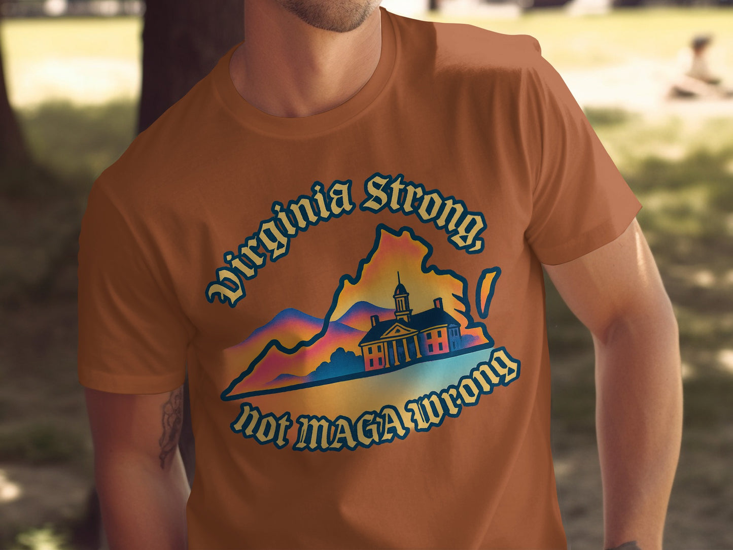 Virginia Strong Not MAGA Wrong Graphic T-Shirt product