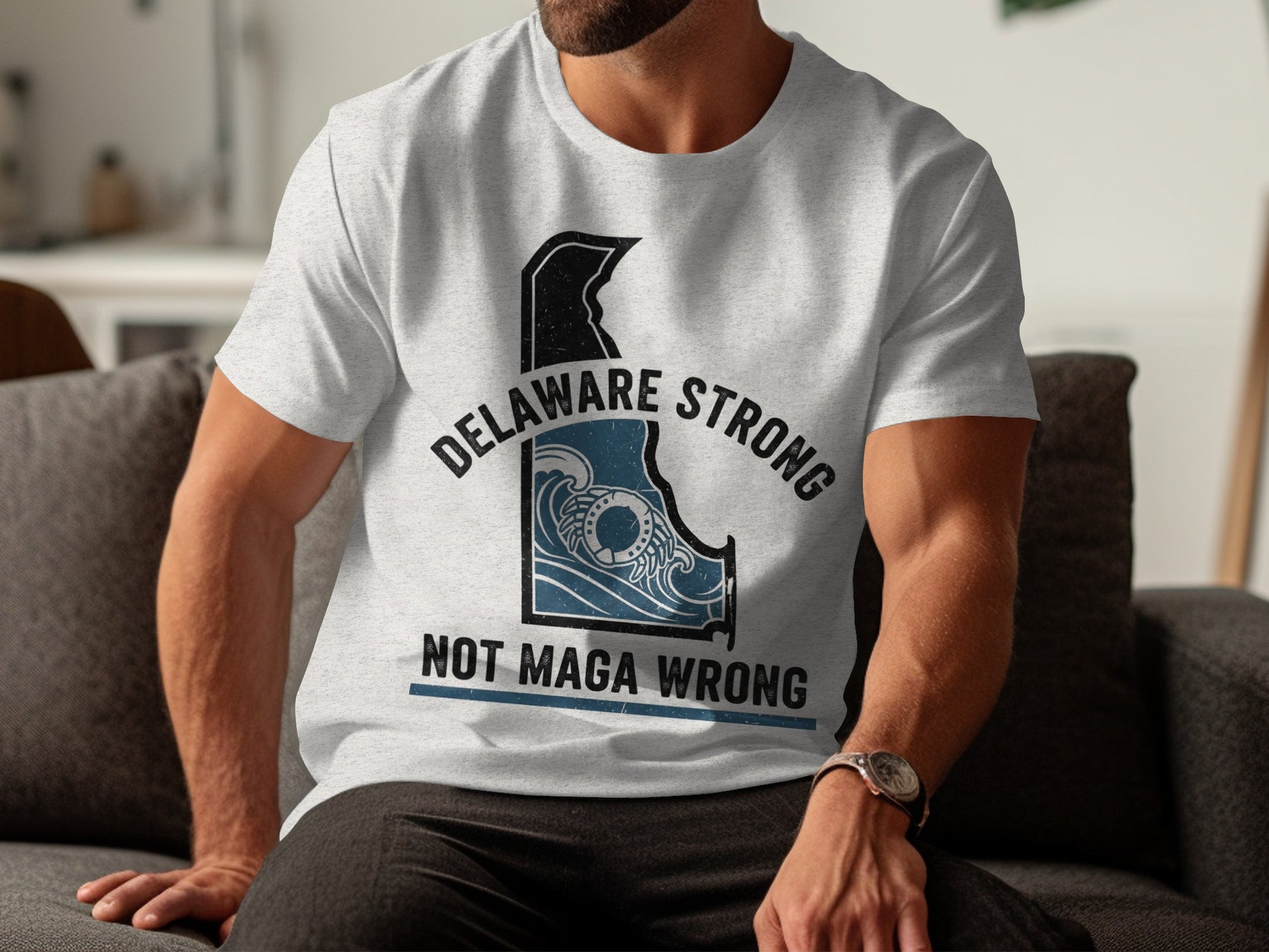 Delaware Strong Not MAGA Wrong Graphic T-Shirt product type