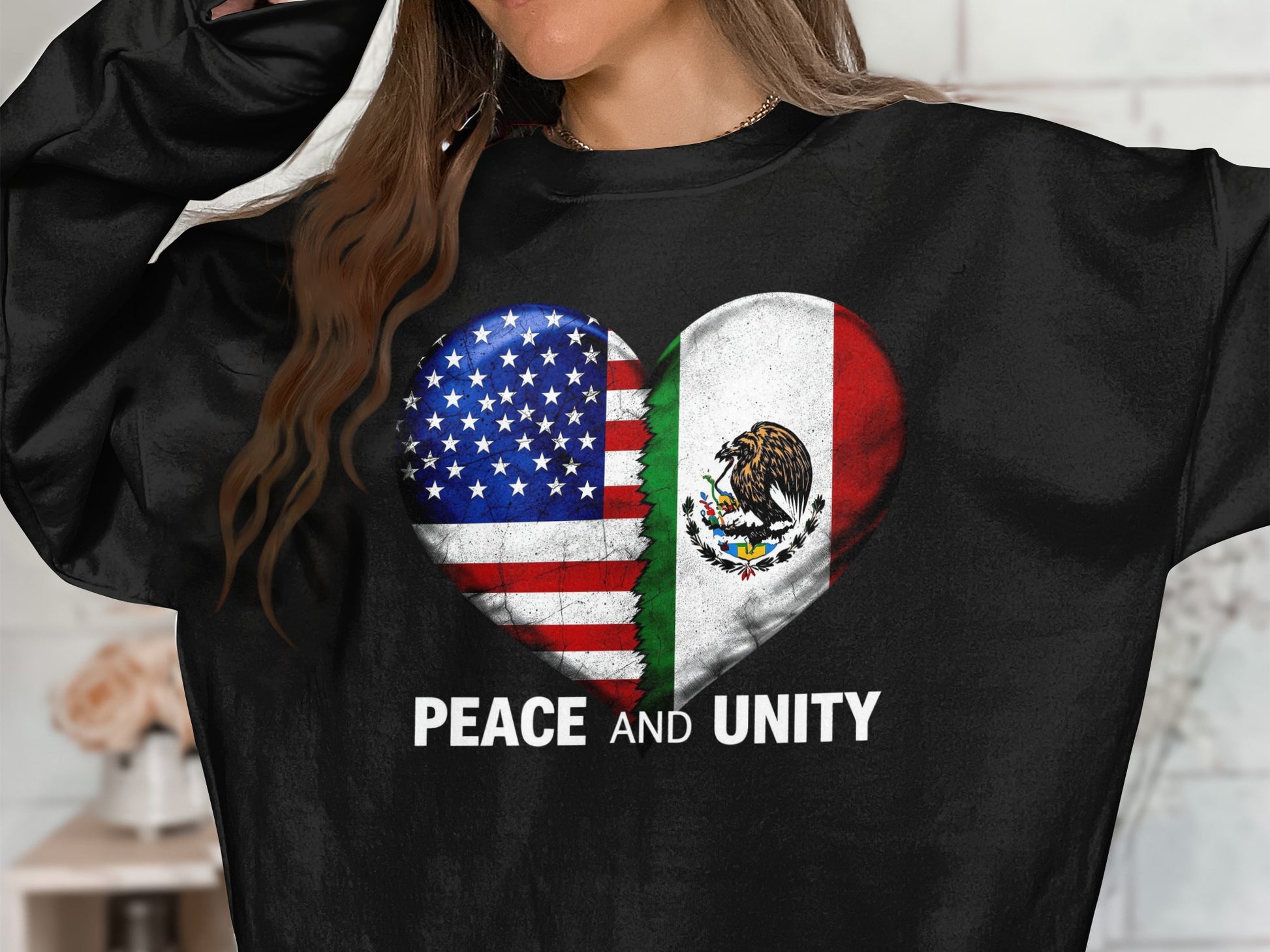 Peace and Unity Heart Flag Sweatshirt product