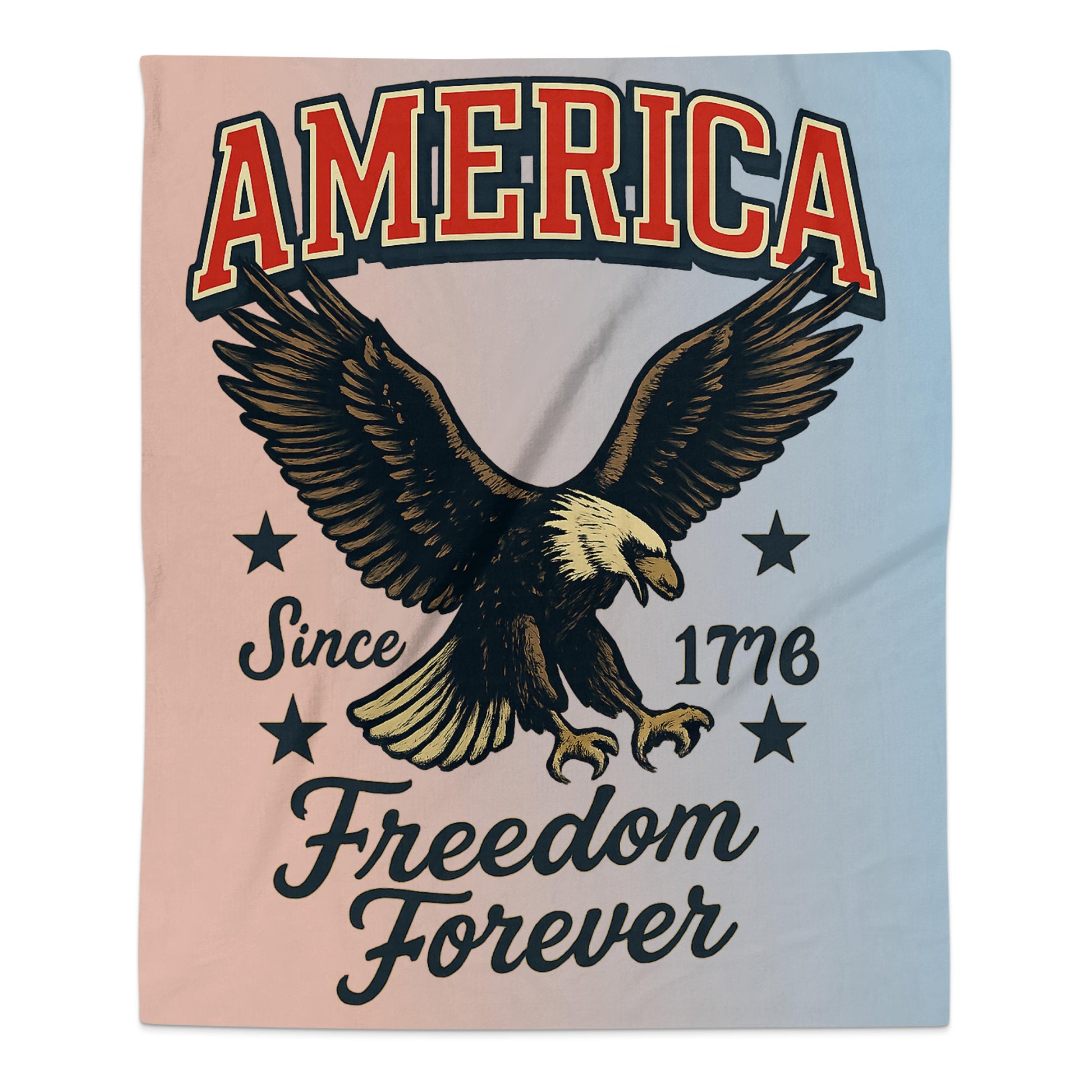 America Freedom Forever Eagle Graphic Blanket product type