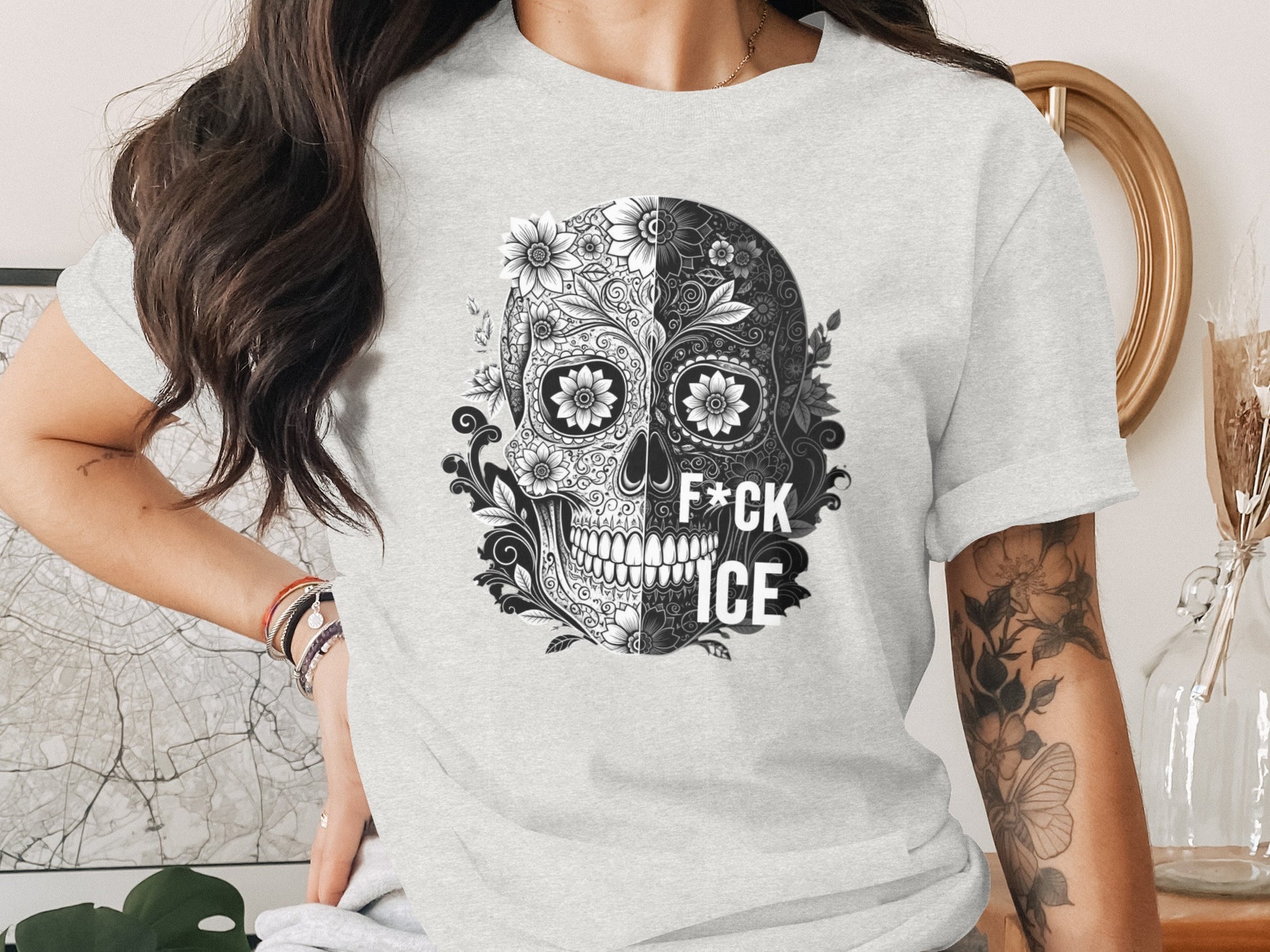 Intricate Skull Design F*ck Ice T-Shirt product type