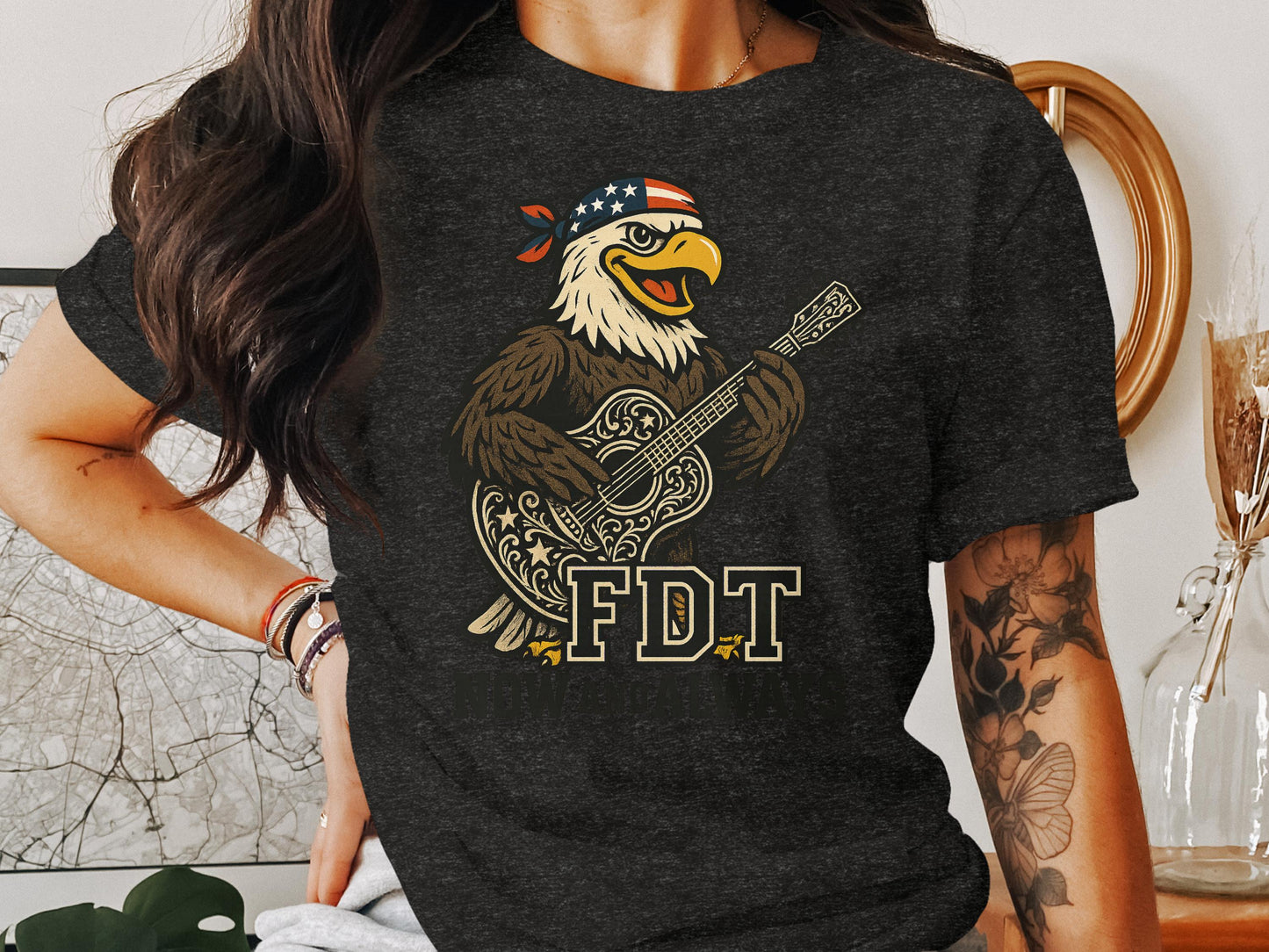 American Eagle Playing Guitar FDT Graphic Tee product