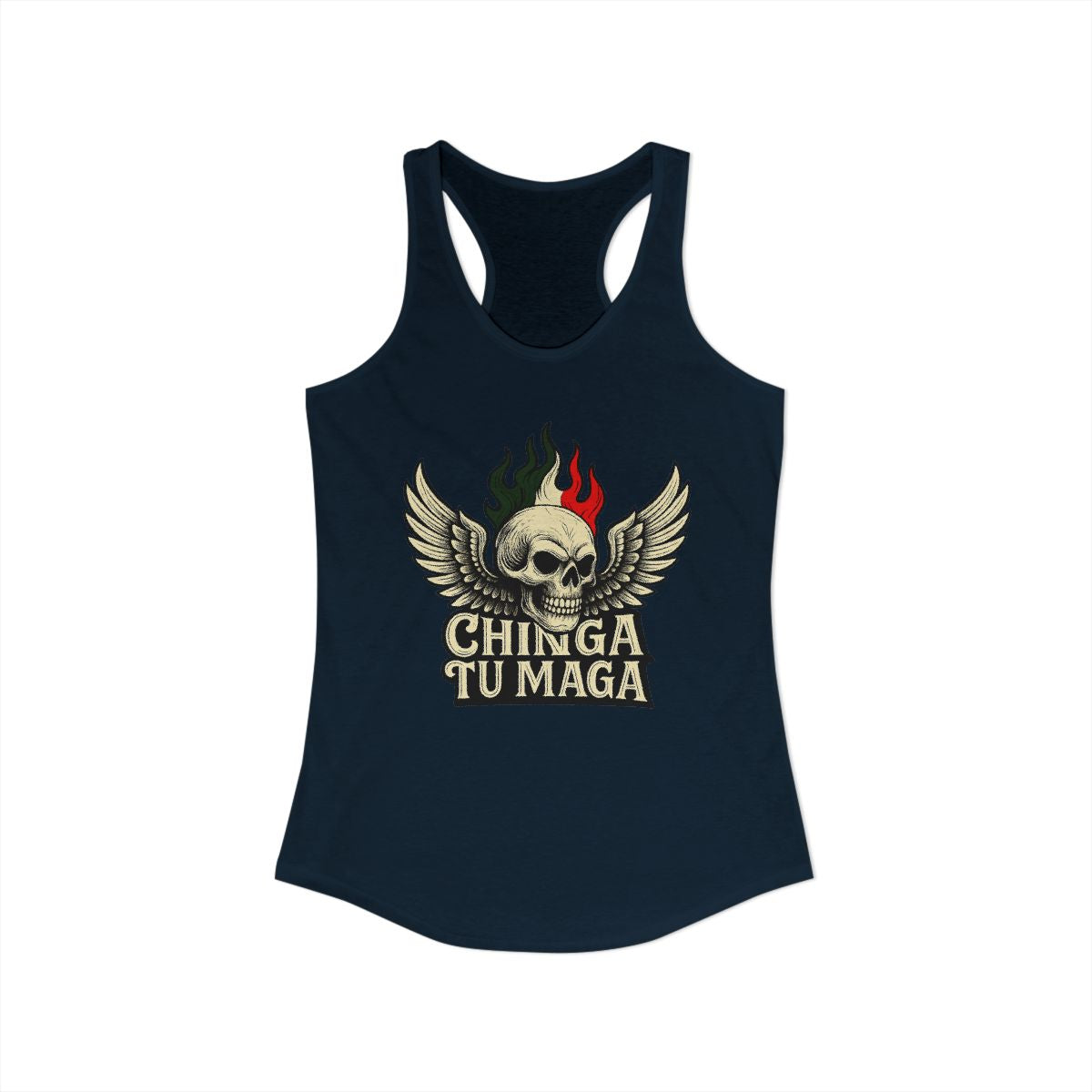 Graphic Skull Winged Tank Top Design