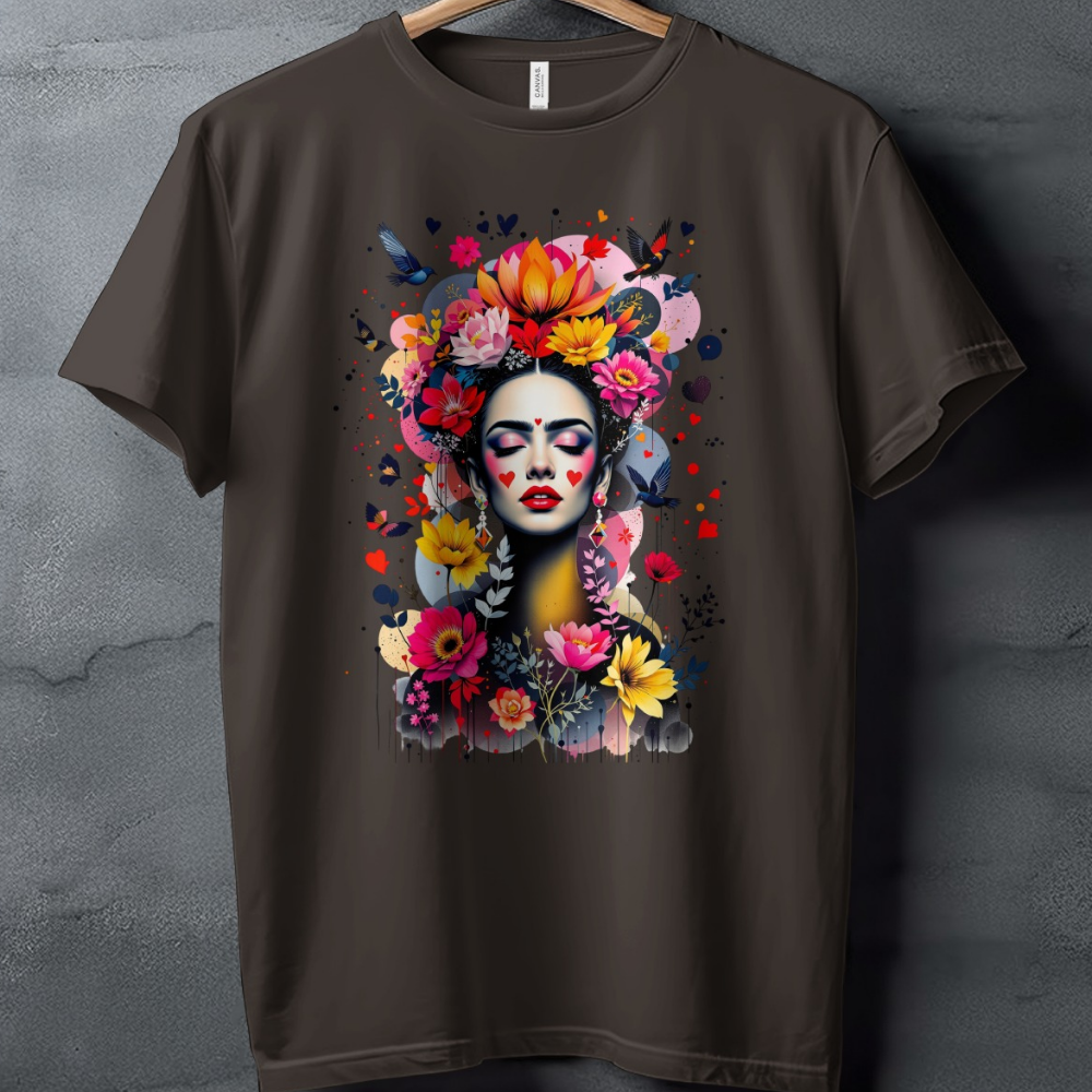 Beautiful Woman Colorful Flowers Artistic Face Design product type