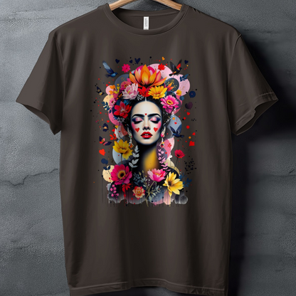 Beautiful Woman Colorful Flowers Artistic Face Design product type