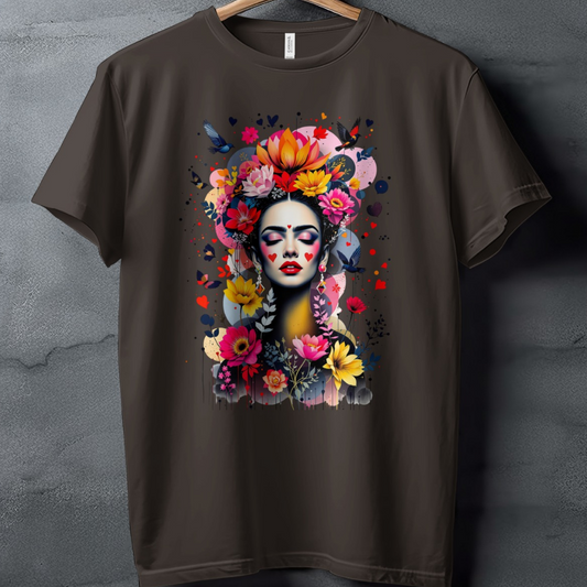 Beautiful Woman Colorful Flowers Artistic Face Design product type
