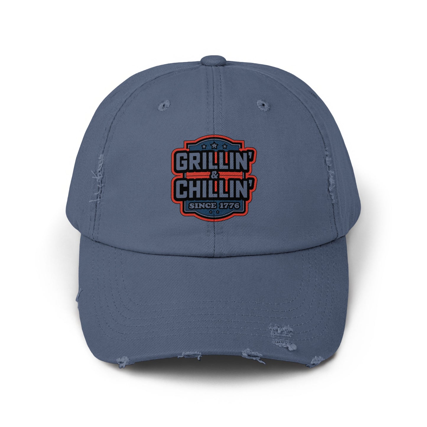 Grillin Chillin Since 1776 Distressed Baseball Cap product type
