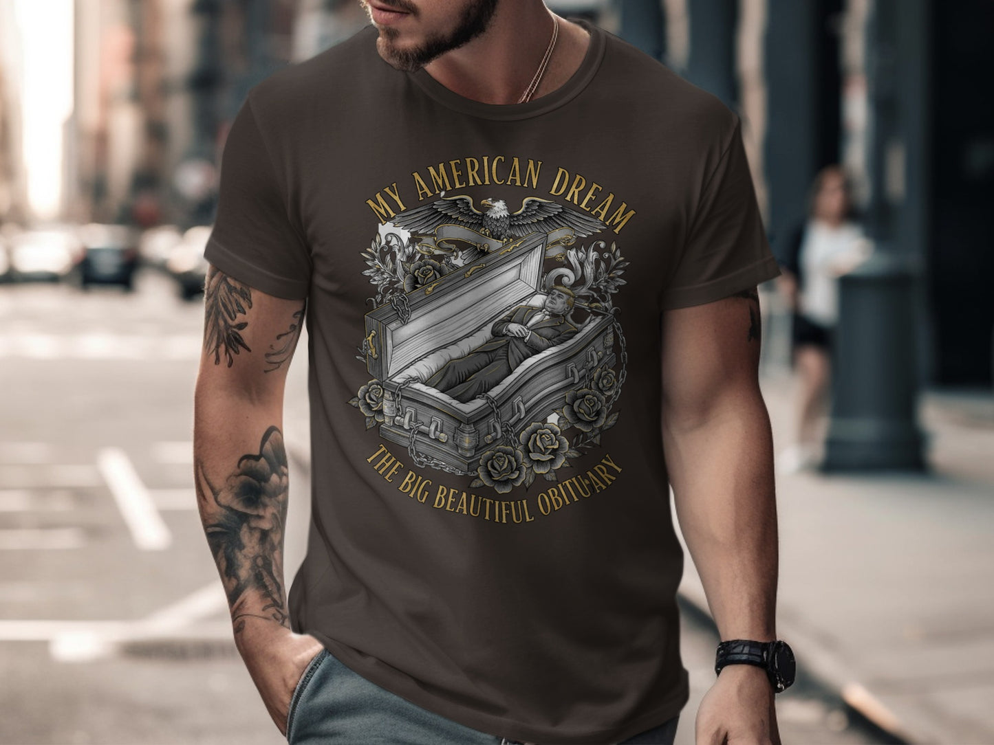 My American Dream Big Beautiful Obituary Eagle Coffin product type